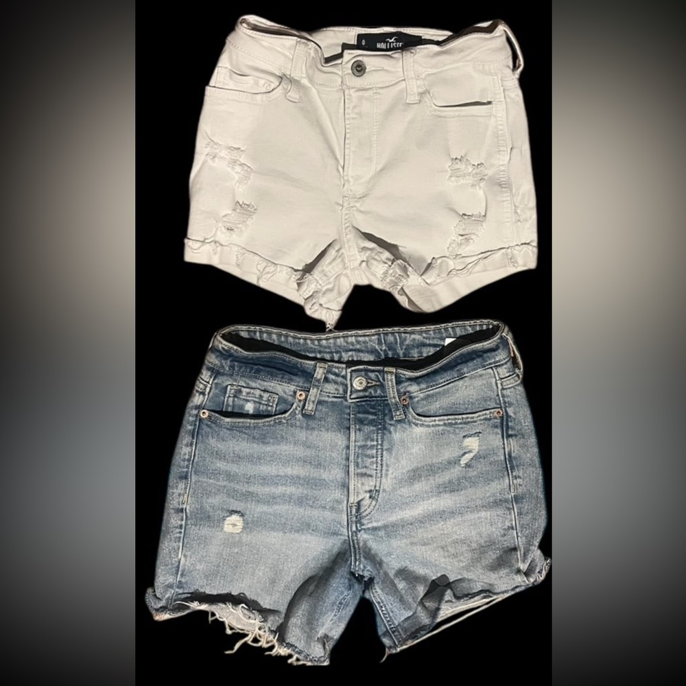 Hollister size 0 shorts and blue denim shorts no size